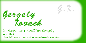 gergely kovach business card